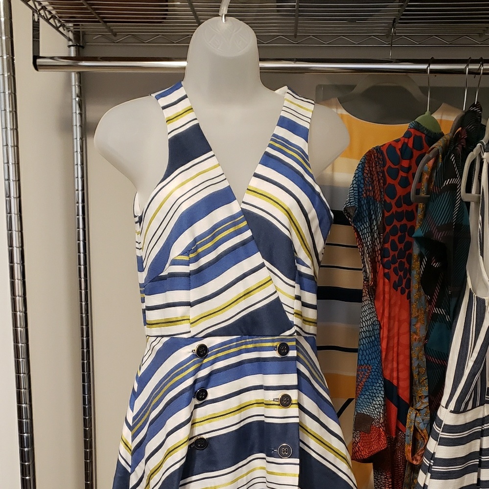 Elorie Striped Mini Dress w/ Pockets